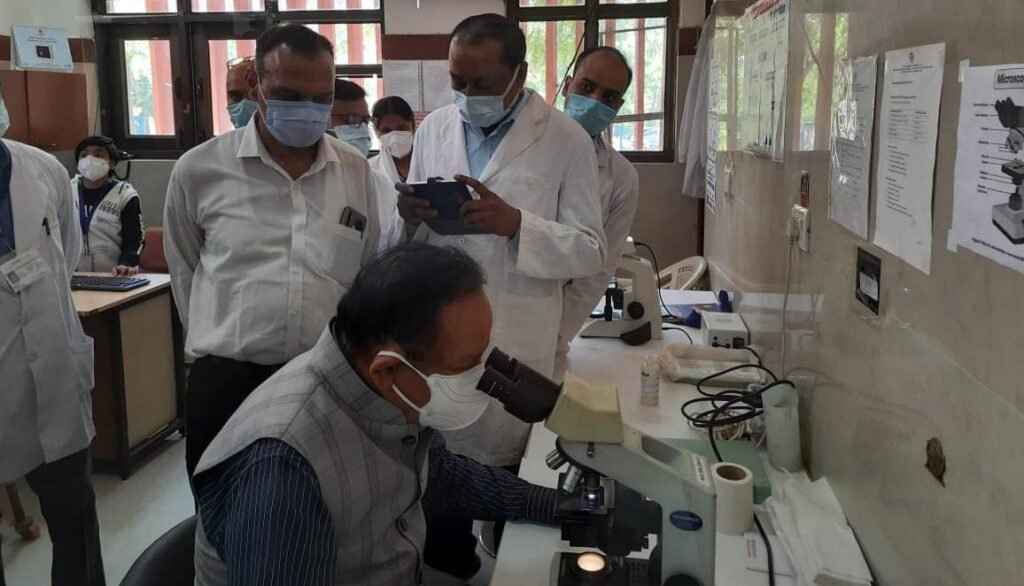 Union Health Minister inaugurated new Kovid Lab in Jalma, ICMR DG Dr. Balram Bhargava was also present