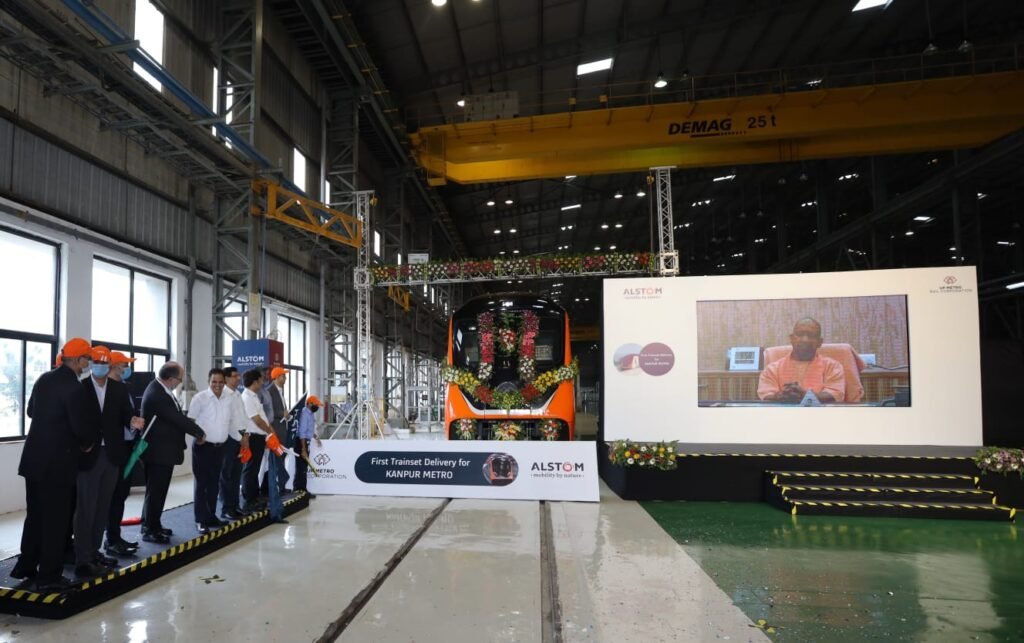 See, the look of 'Make in India' Agra Metro, CM Yogi unveils prototype train of Metro