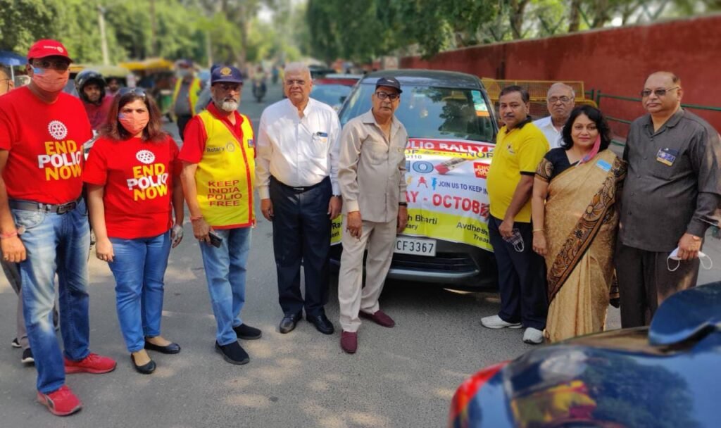 Agra Rotary Club organizes car rally to commemorate World Polio Day